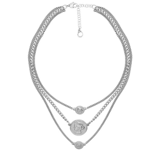Колье Ciclon, Juliette, с монетами, металл, CN-245808 серебристый