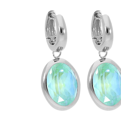 Серьги Qudo Creole TIVOLA small (S/P) Silky sage delite, 310692 BL/S фото 5