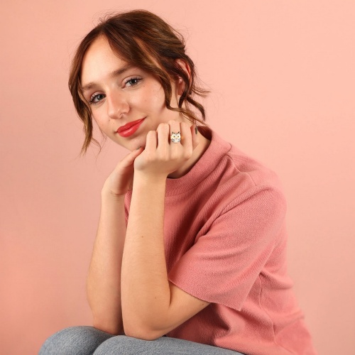 Кольцо TARATATA, Billy, разъемное, с цветной смолой, TT-T24-07418-201 белый фото 3