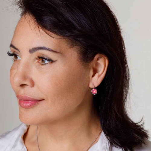 Серьги Fiore Luna Lotus Pink Delite, A1911.7 R/S фото 2