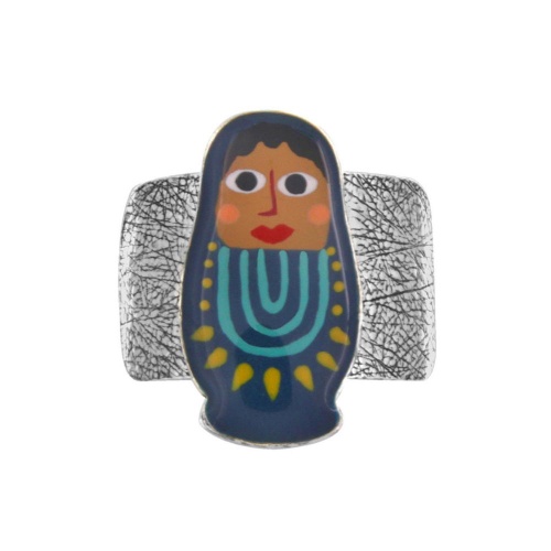 Кольцо TARATATA, Nanas, разъемное, с цветной смолой, TT-W24-03410-10M серебристый фото 4