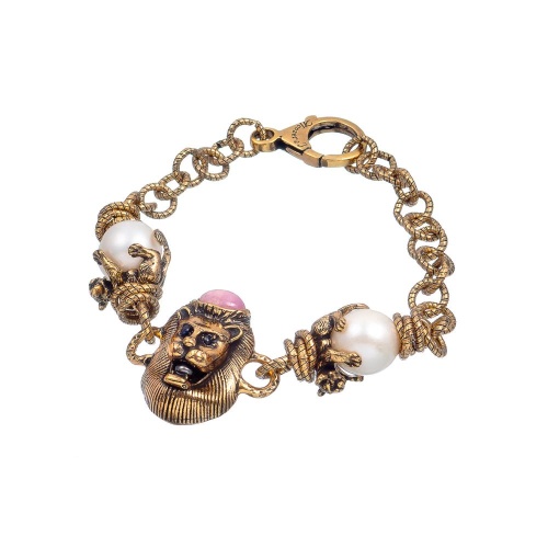 Браслет Alcozer&J, с жемчугом, турмалином и сапфиром, AL2502-B118BT24 золотистый