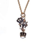 Колье Alcozer&J, с жемчугом и сапфиром, AL2512-F015C золотистый