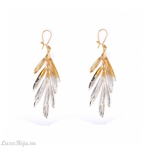 Серьги Ester Bijoux Оливковая Ветвь SK126C- G/S BR