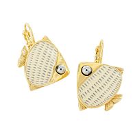 Серьги TARATATA, Sushi, с цветной смолой и стеклянными бусинами, TT-T25-06720-201 белый