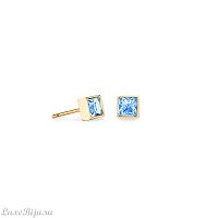 Серьги Coeur de Lion Light Blue-Gold, 0501/21-0755