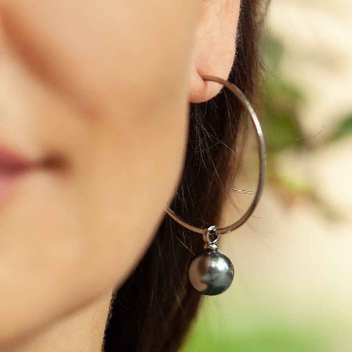 Серьги Possebon Graphite Pearl, A0063.3 BW фото 2