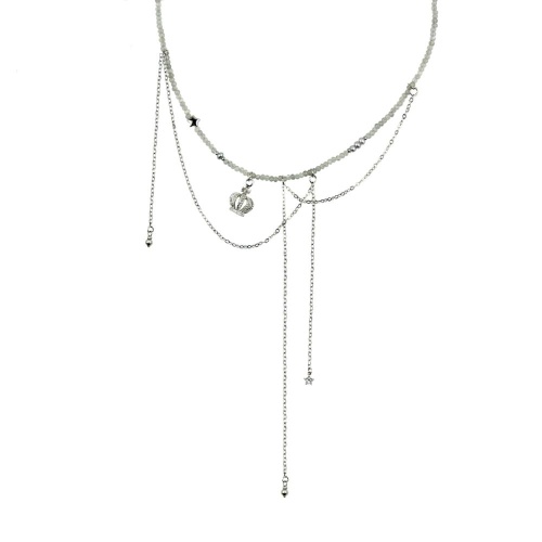 Колье Lanzerotti, Gelido, с жемчугом и лабрадоритом, LZ-25.02-035 серый фото 2