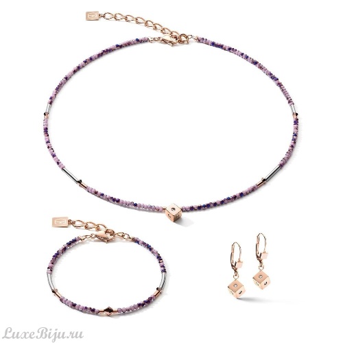 Серьги Coeur de Lion Amethyst Rose Gold 5080/20-0846 фото 4
