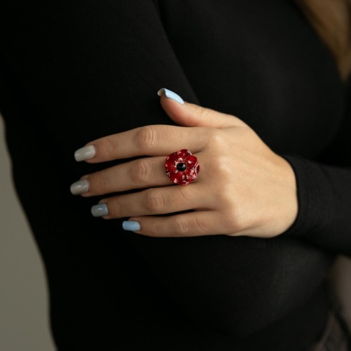 Кольцо TARATATA, Carmen, разъемное, смола, слюдяной порошок, агат, TT-W25-04405-203 красный фото 4