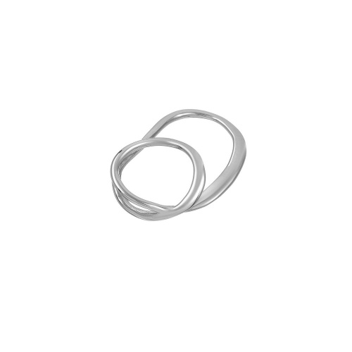 Кольцо Moon Paris, Ringo, на два пальца, MR-26.01-052 серебристый, 18