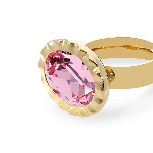 Кольцо Qudo TIVOLA UNICA big (G/P) Light rose 56, 686648 фото 5