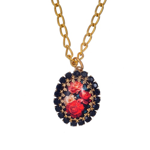 Колье Celeste G, с кристаллами Swarovski и сатинатом, CS25.1-2096mod черный фото 2