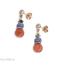 Серьги Coeur de Lion Aqua-Orange 4864/21-2002