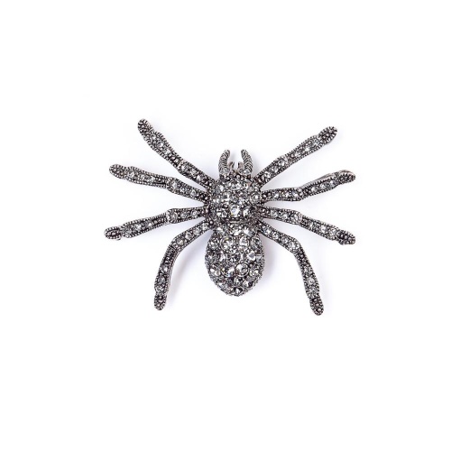 Брошь Moon Paris, Nord, паук, с кристаллами, MoS-22.03-046 серый