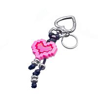 Брелок Moon Paris, Ringo, с перламутровым сердцем, MR-24.06-052 фуксия