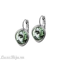 Серьги Fiore Luna Silky Sage Delite 2 A1902.16 G/S