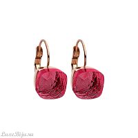Серьги Qudo Firenze fuchsia 304179 R/RG