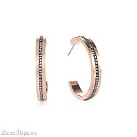 Серьги Coeur de Lion Anthracite-Rosegold, 0149/21-1225