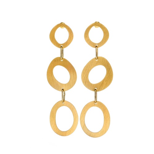 Серьги Dansk Copenhagen, Alaya, с овалами неправльной формы, DNSK25.2-3C2501001 золотистый