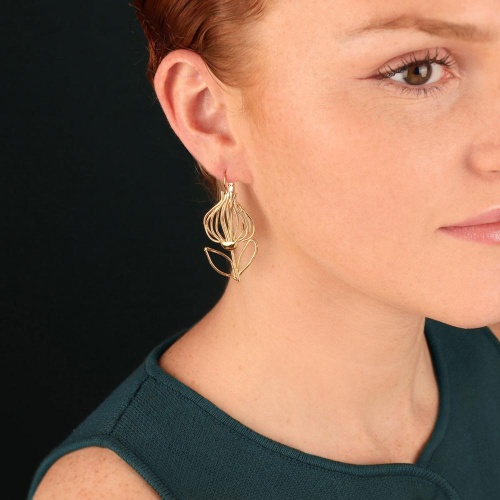 Серьги TARATATA, Esquisse, асимметричные, металл, TT-H25-02707-20D золотистый фото 2