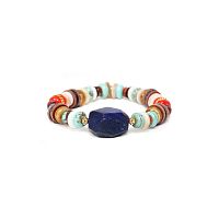 Браслет Nature Bijoux, Mestisa, стрейч, лазурит,кожа, бирюза,кость,яшма, NB22.2-13-42381 синий