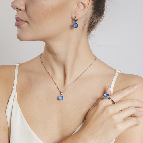 Кольцо Qudo Firenze Light Sapphire 16 мм 611003 BL/S фото 6