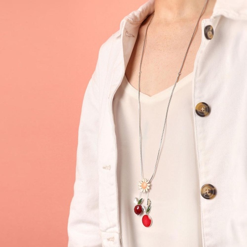 Колье TARATATA, Cocoon, с цветной смолой и стеклянной бусиной, TT-E25-03106-103 красный фото 3