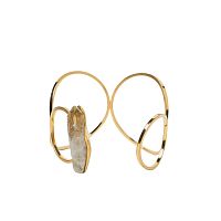 Браслет Katerina Vassou, Cosmic, кафф, с кварцем, KV25.2-404842GCRY золотистый