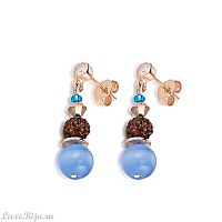 Серьги Coeur de Lion Blue-Brown 4864/21-0711