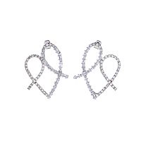 Серьги Moon Paris, Bohemia, в форме сердца, с кристаллами, MB-26.01-002 хрустальный