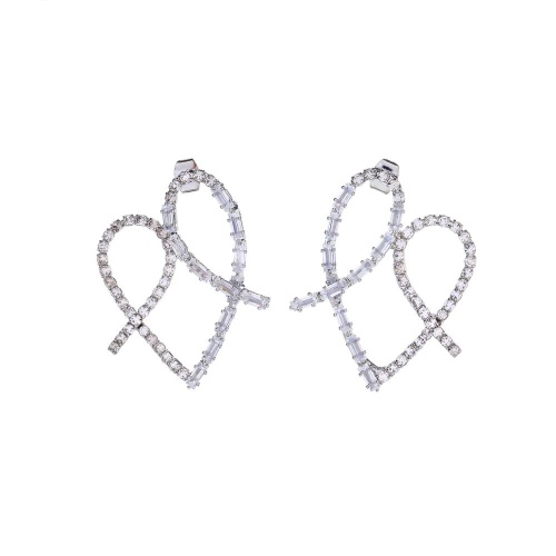 Серьги Moon Paris, Bohemia, в форме сердца, с кристаллами, MB-26.01-002 хрустальный