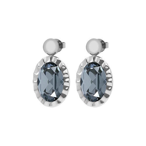 Серьги Qudo TIVOLA UNICA big (S/P) Silver night 2,65cm, 332114 фото 3