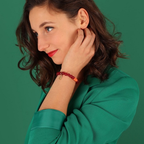 Браслет TARATATA, Glam Rock, стрейч, со стеклянными бусинами, TT-H23-08307-203 красный фото 7