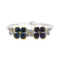 Браслет TARATATA, Hortensia, смола, золотая краска, микрошарики, TT-H25-13320-109 фиолетовый