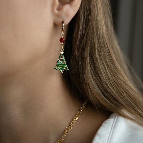 Серьги Lanzerotti, Mustang, асимметрия,с кристаллом и цветной эмалью, LZ-25.11-357 золотистый фото 2