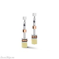Серьги Coeur de Lion Olive-Peach 5012/21-0922