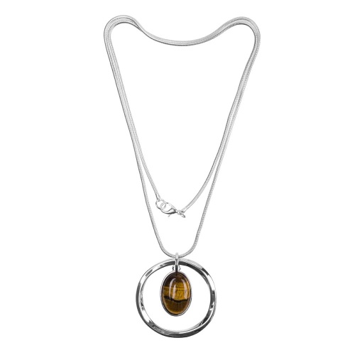 Колье Fiore Luna TIGER EYE, LN5129 BR/S
