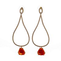 Серьги Estrosia, с кристаллом, ES-ORM34-02A оранжевый