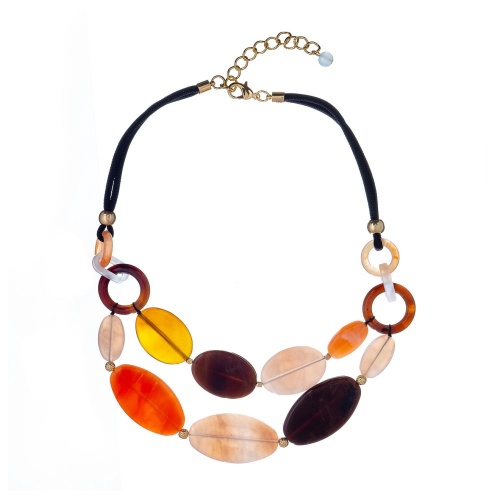 Колье Moon Paris, Lorian, с акриловыми подвесками, ML-23.03-031 коричневый