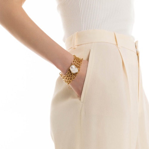 Браслет Katerina Vassou, Upbeat, многослойный, с жемчугом, KV26.1-406068G золотистый фото 2