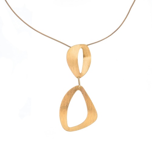 Колье Dansk Copenhagen, Alaya, с овалами неправльной формы, DNSK25.2-9C2501007 золотистый фото 2