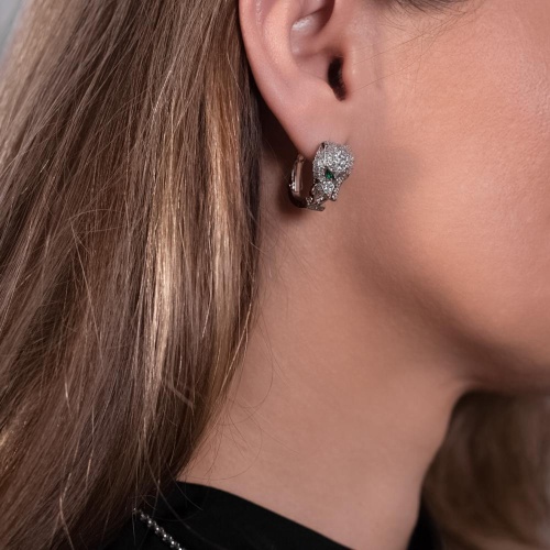 Серьги Moon Paris, анималистический дизайн, Mo-Y25.06-030.65 серебристый фото 2