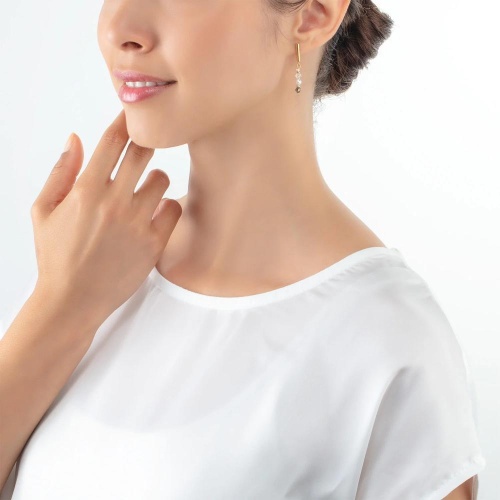 Пусеты Coeur de Lion Grey-Crystal, 6022/21-1218 фото 2