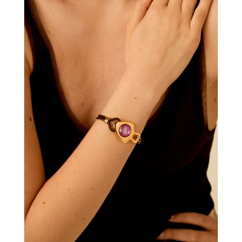 Браслет VIDDA, Fire, кожаный, с кристаллом Swarovski, VD25.2-02343 голубой фото 3