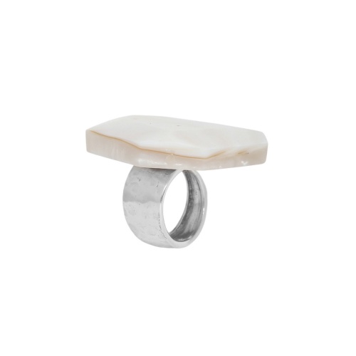 Кольцо Nature Bijoux, Pacifique, разъемное, с накладкой из перламутра, NB26.1-19-25996 белый фото 2