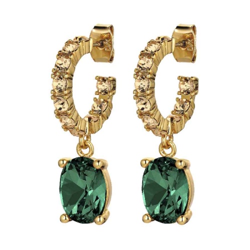 Серьги Dyrberg Kern BARBARA SG EMERALD GREEN /GOLDEN, 430125
