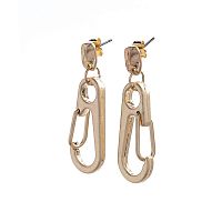 Серьги Moon Paris, Ringo, с подвеской-карабин, MR-22.04-150 золотистый