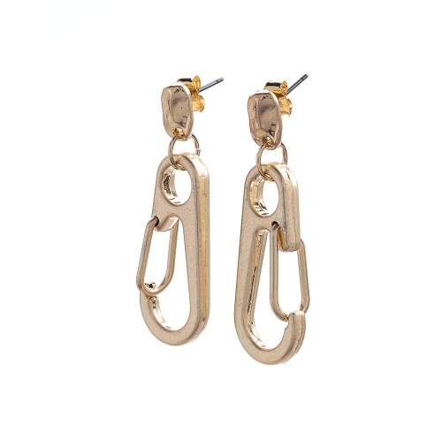 Серьги Moon Paris, Ringo, с подвеской-карабин, MR-22.04-150 золотистый