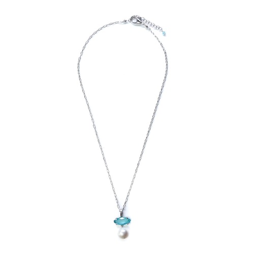 Колье Estrosia, кристалл, жемчуг, ES-CLG57-8A аквамариновый